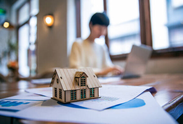 Real Estate Agent Working On Laptop